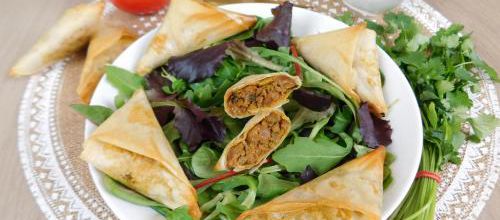 Samoussas au bœuf épicé