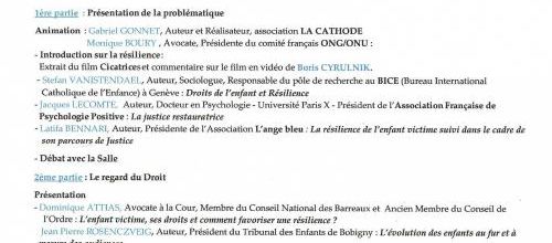 Invit. Mardi 17 Mai 2011 - 18h. 2ème édition : Rencontres Droits et Résilience
