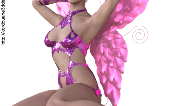Tube de fée rose fantasy (render-image)
