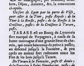 Roanne dans l'ouvrage NOUVEAUX VOYAGES EN FRANCE (1720)