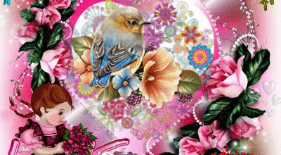 FLEURS OISEAUX FILLETTE