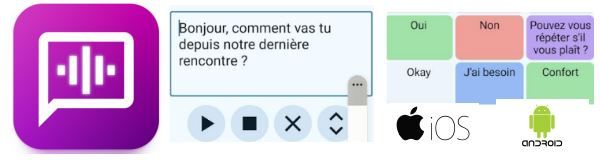 Typing Talk AAC : Nouvelle application de communication alphabétique avec voix de synthèse (IOS / Android)