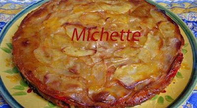 Gâteau de p de terre fondant à la tomate, aubergine et poivron