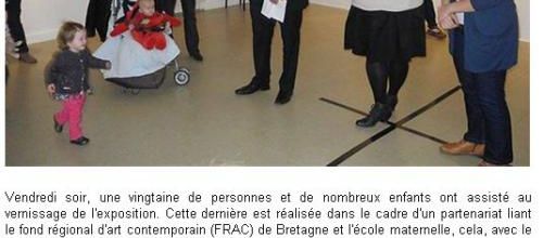 OUEST FRANCE - 04/02/2012 - L'école maternelle en tête des expositions de peinture