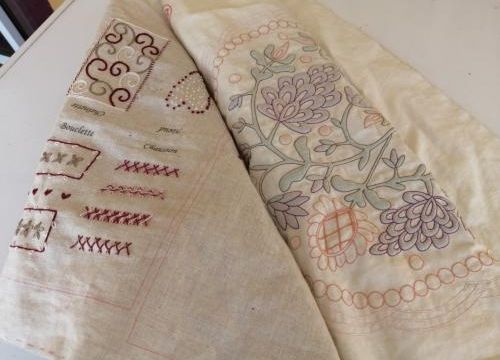 Le lien : boutis et broderie pour Sylvie