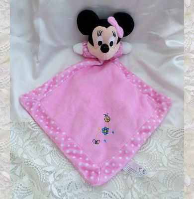 Doudou Peluche Plat Minnie Nicotoy Rose Coccinelle Fleur Papillon