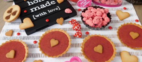 Tartelette aux pralines roses