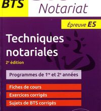 Livres audio téléchargeables gratuitement iphone BTS Notariat Techniques notariales  - Epreuves E5 iBook RTF PDF 9782340021204 par Angélique Montagner