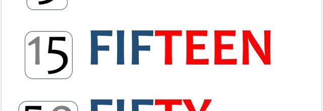 Affiche : nombres en anglais 