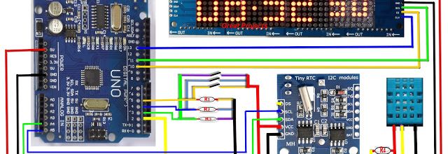 MAX7219 RTC DS1307 dht11