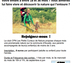 Nouvel atelier: balades nature pour les tout-petits (et leurs parents!)