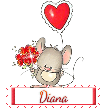 708B - La souris coeur ballon - signature, amour, gif animé