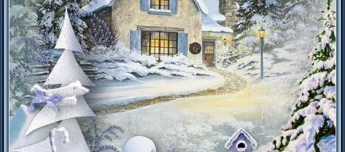  Hiver à la campagne .
