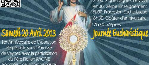 Journée Eucharistique - 20 avril 2013 - Affiche