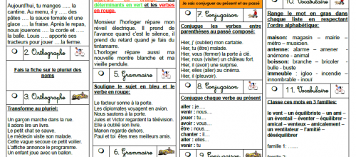 Plan de travail CE1 2014-2015 numéro 14
