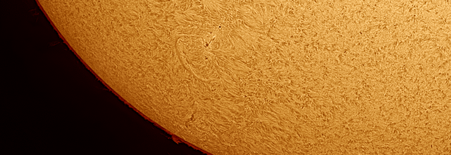 Une belle protubérance solaire le 25 novembre 2022