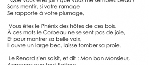 Poésie CE2 : « Le corbeau et le renard » (Jean de La Fontaine)