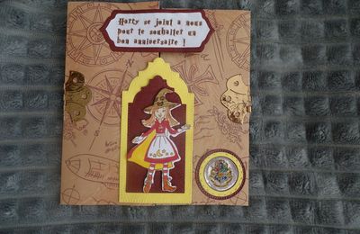 Carte anniversaire pour une jeune fille fan de Harry Potter .