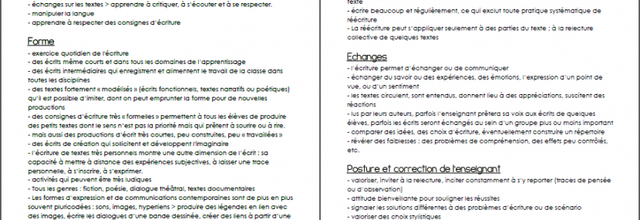 Des outils pour enseigner l'écriture au cycle 3 - Nouveaux programmes 