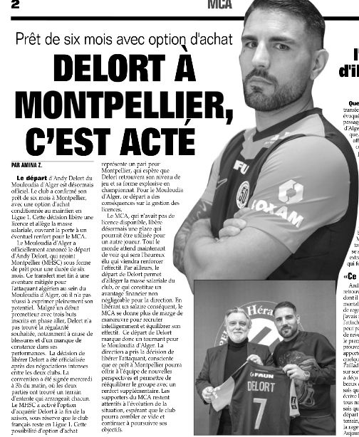 Delort Andy MCA prêté à Montpellier 