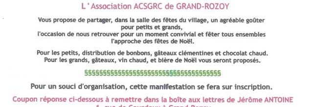 Goûter de Noël de l'ACSGRC