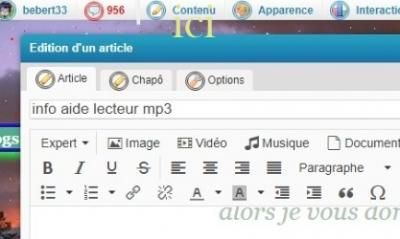 info aide lecteur mp3