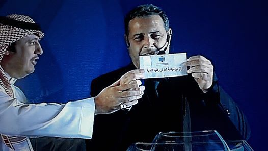 Mercredi 4.12.2019 Bouiche représentant le Mouloudia au tirage au sort des 1/4 et 1/2 finales  (tirage effectué avant le match retour MCA - Nadi Al-Qowa Al-Jawiya (l'Air Force Club) (Irak)  (Le vainqueur de ce match rencontre le Raja de Casablanca)