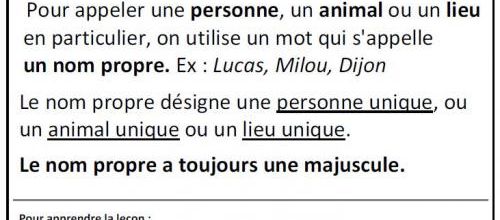 Mise à jour des leçons de français CE1