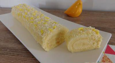 Roulé au citron & chocolat blanc