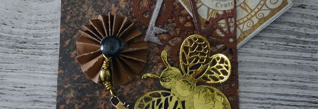 Un tag et une carte steampunk pour un échange sur un forum