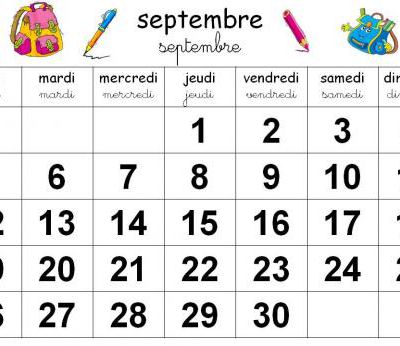 Calendriers et frise chronologique 2022/2023