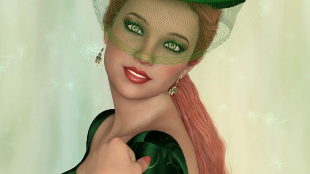 Portrait femme pour la Saint-Patrick