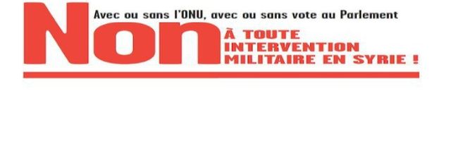 SYRIE: NON A LA GUERRE