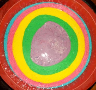 gâteau au yahourt multicolor