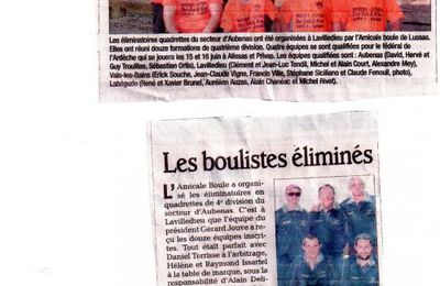 Qualifications Quadrettes 3 et 4 éme / Lussas 