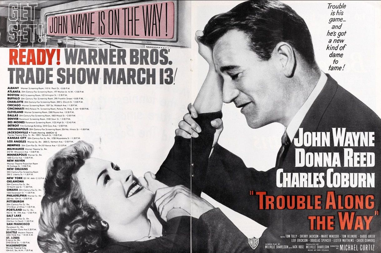 TROUBLE ALONG THE WAY BOX OFFICE USA 1953
