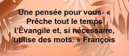 Une pensée pour toi, vous...