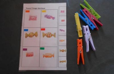un exemple photo de mes jeux de logiques avec des pinces