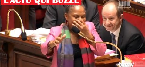 Le fou rire de Christiane Taubira à l'Assemblée Nationale