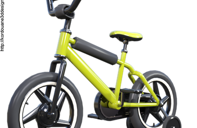 Tube de bicyclette pour enfant (render-image)