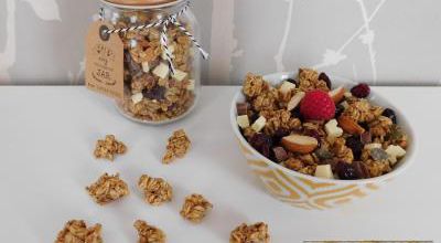 Granola aux graines et purée de noisettes 
