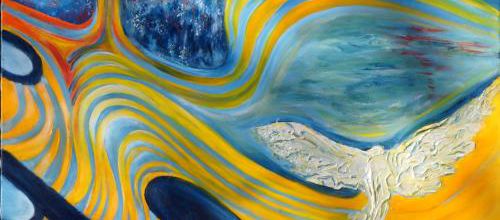 69 L'echappée acrylique sur toile  100x81 (novembre 2024)