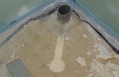 Construction de la douche italienne