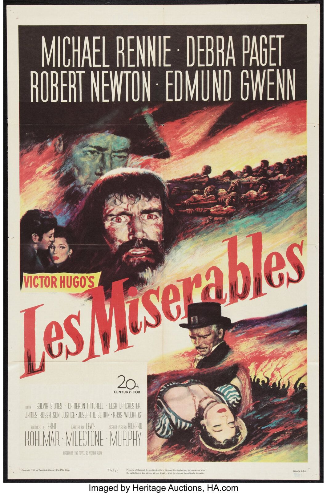 LES MISERABLES BOX OFFICE USA 1952