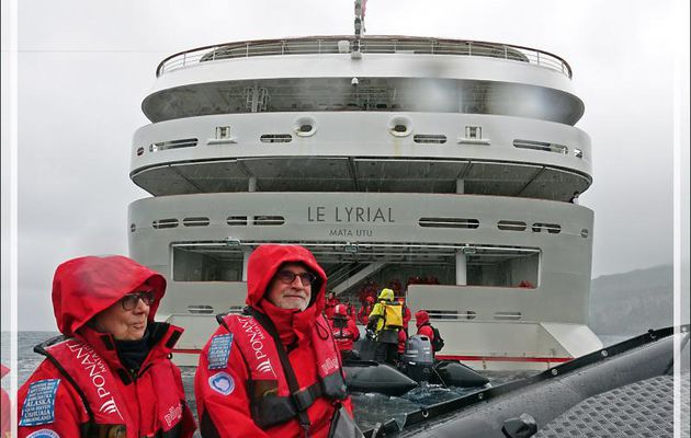 C'est parti pour la balade nautique le long de la côte de Quest Bay - Gough Island - Tristan da Cunha