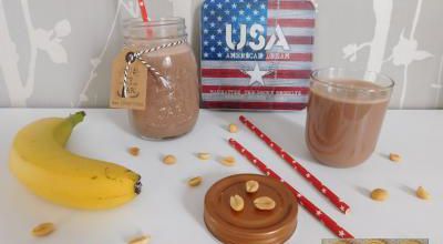 Milk-shake beurre de cacahuète choco-banane