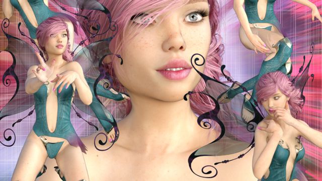 Basilik : Tube de femme fée (poser-png)
