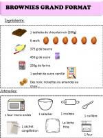 recette illustrée brownies