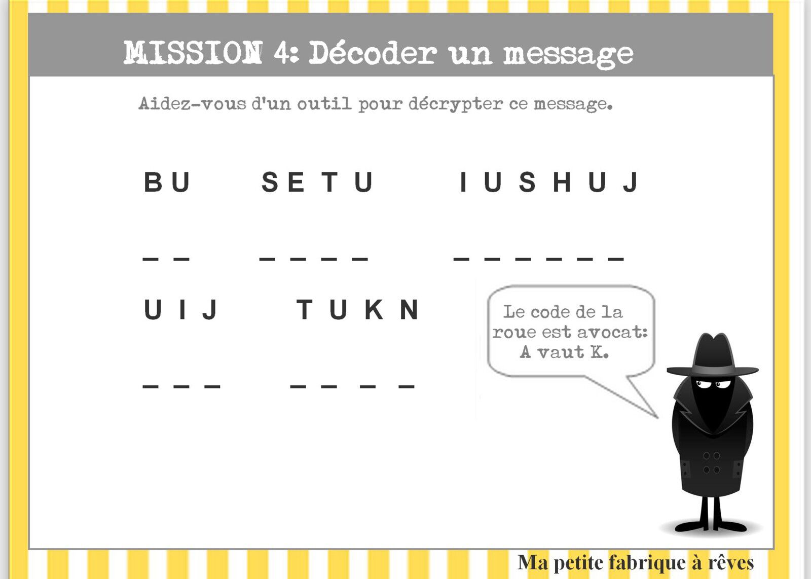 Anniversaire agent secret gratuit, à imprimer avec les missions, les défis, les énigmes, morse, filtre