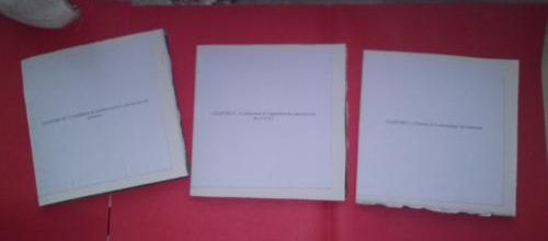 Les tabourets - chapitre III et carnets terminés